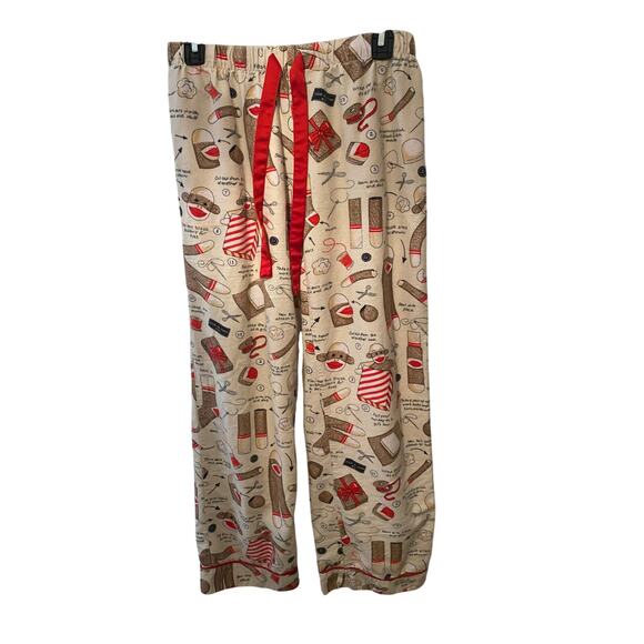 Nick & Nora How To Build A Sock Monkey 2 Piece Pajama Set Size XS ROoMY - Picture 7 of 8